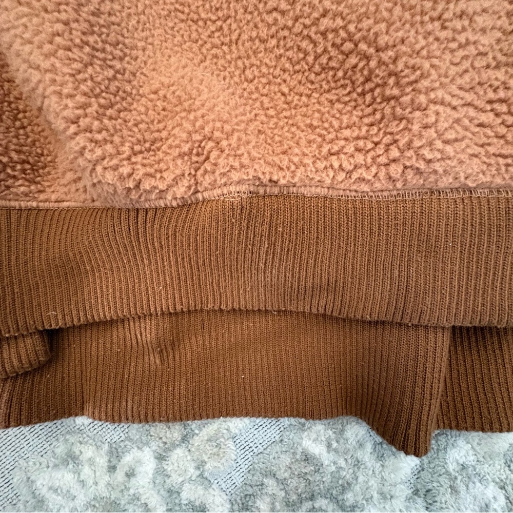 Free People Cozy Camden oversized fleece sweatshirt in terracotta orange - Picture 8 of 8